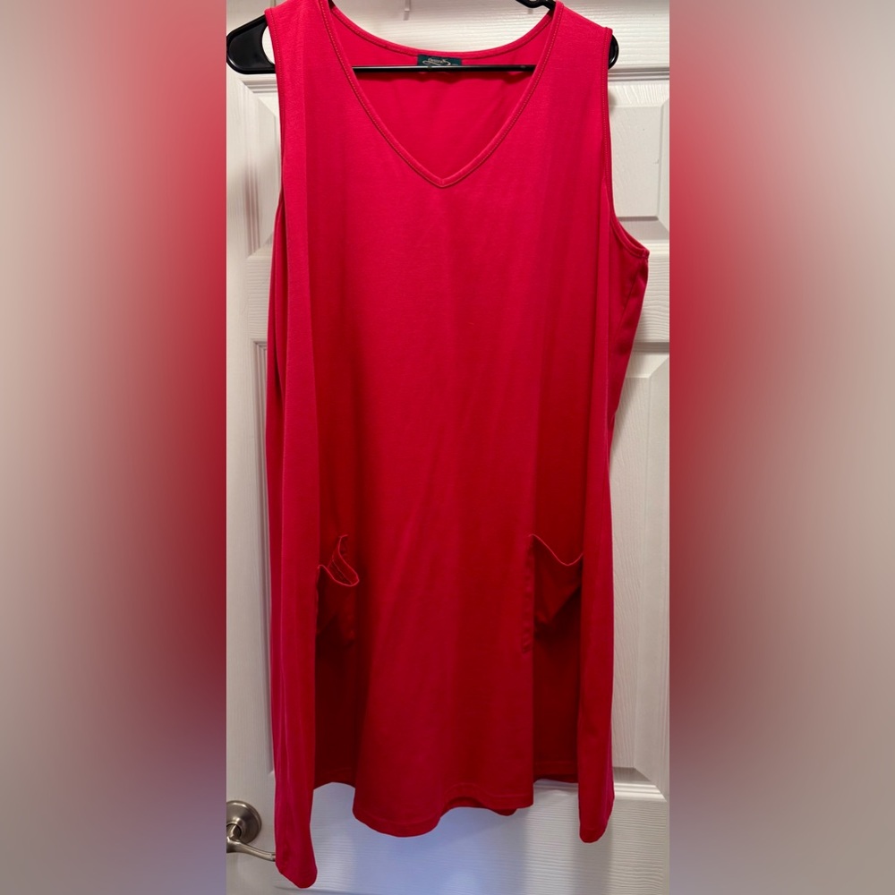 Elegant Red Sleeveless Mini Dress